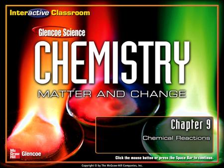Section 9.2 Classifying Chemical Reactions